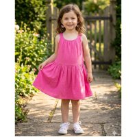 GX582: Girls Pink Dress (1.5-12 Years)